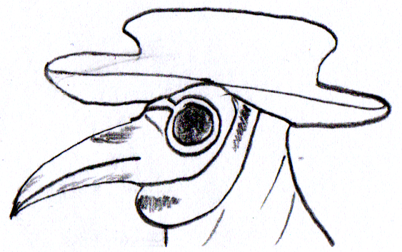 Zeichnung Pestmaske